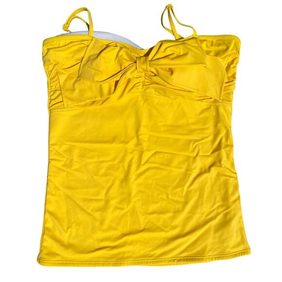 Lime Ricki Swimwear Yellow Tankini Top- Size XL - Picture 1 of 6